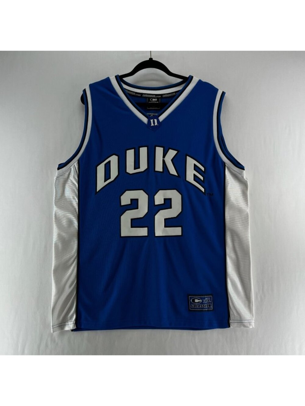 Colosseum Duke Blue Devils #22 Basketball Jersey Mens XL Colorblock White Blue